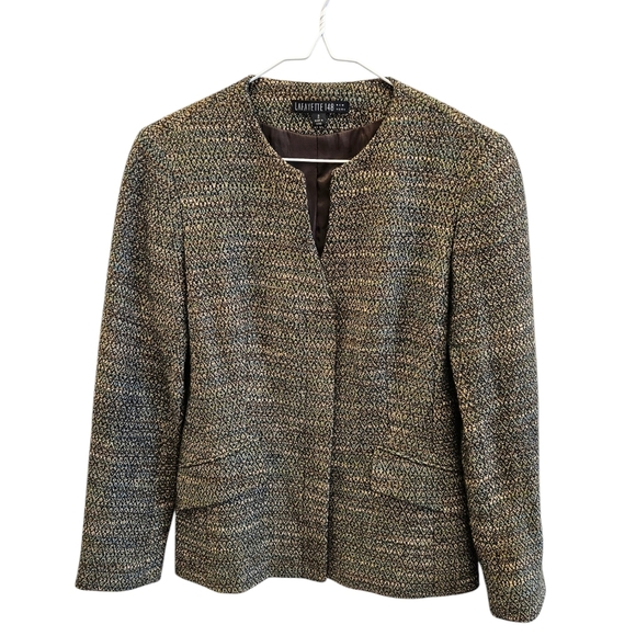 Lafayette 148 New York Wool Blend Tweed Womens Blazer - Picture 7 of 7